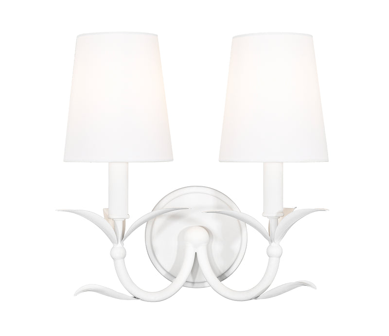 Aslin 2 Light 11.75" Wall Sconce in Textured White