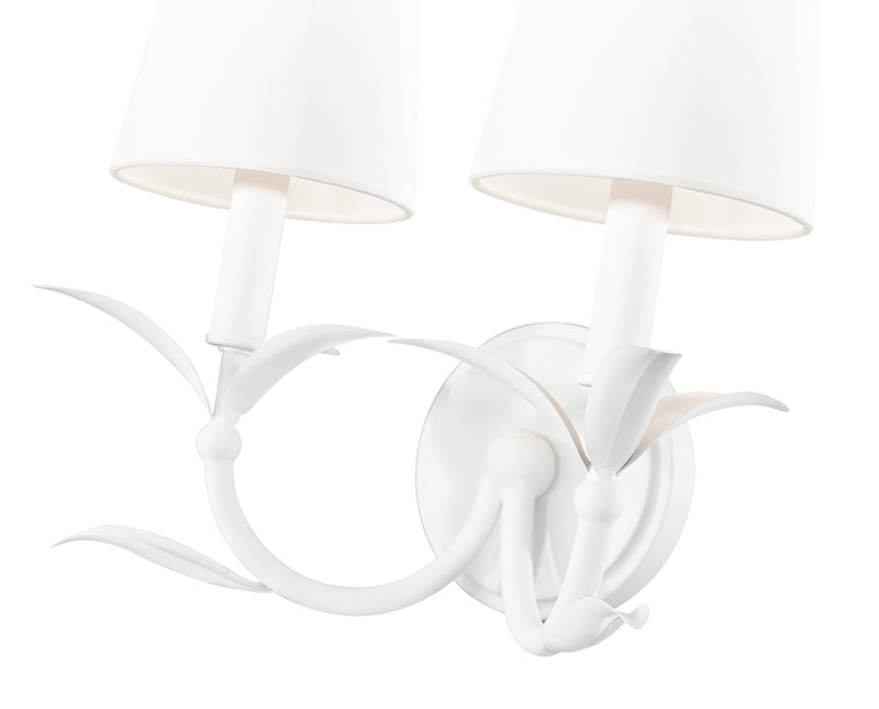 Aslin 2 Light 11.75" Wall Sconce in Textured White