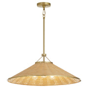 Cona 24" 3 Light Pendant in Aged Brass