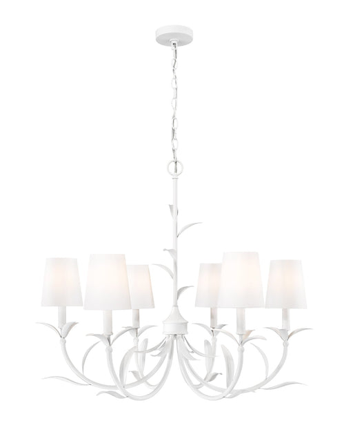 Aslin 6 Light 31" Chandelier in Textured White