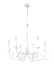 Aslin 6 Light 31" Chandelier in Textured White