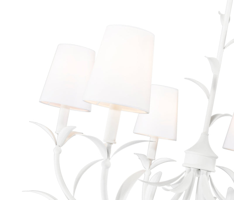 Aslin 6 Light 31" Chandelier in Textured White