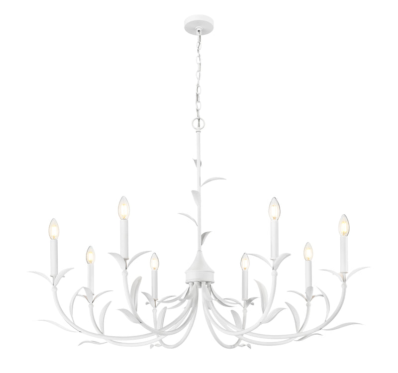 Aslin 8 Light 42" Chandelier in Textured White