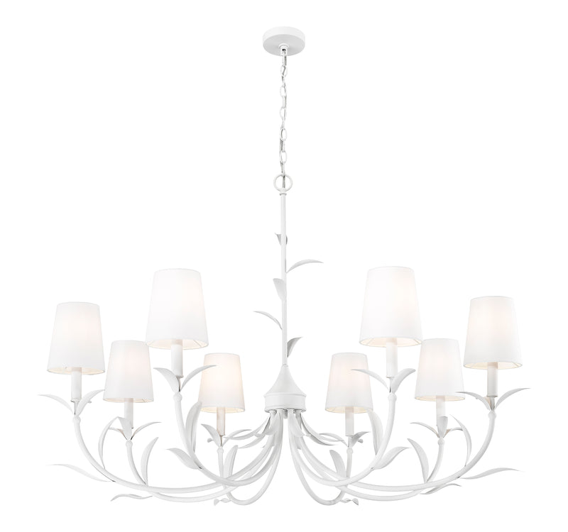 Aslin 8 Light 42" Chandelier in Textured White