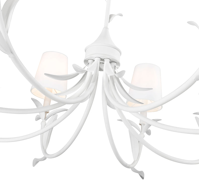 Aslin 8 Light 42" Chandelier in Textured White