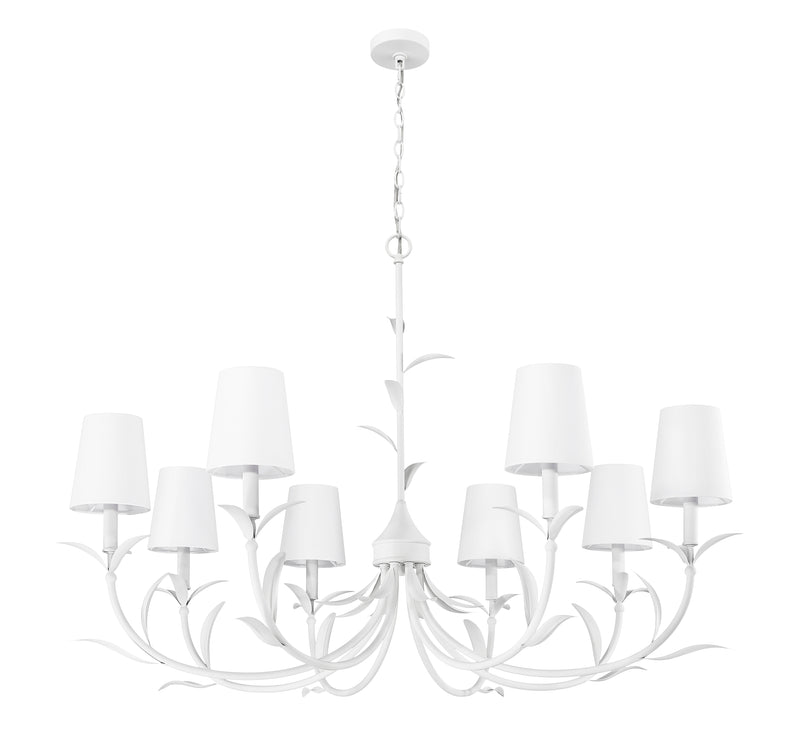 Aslin 8 Light 42" Chandelier in Textured White