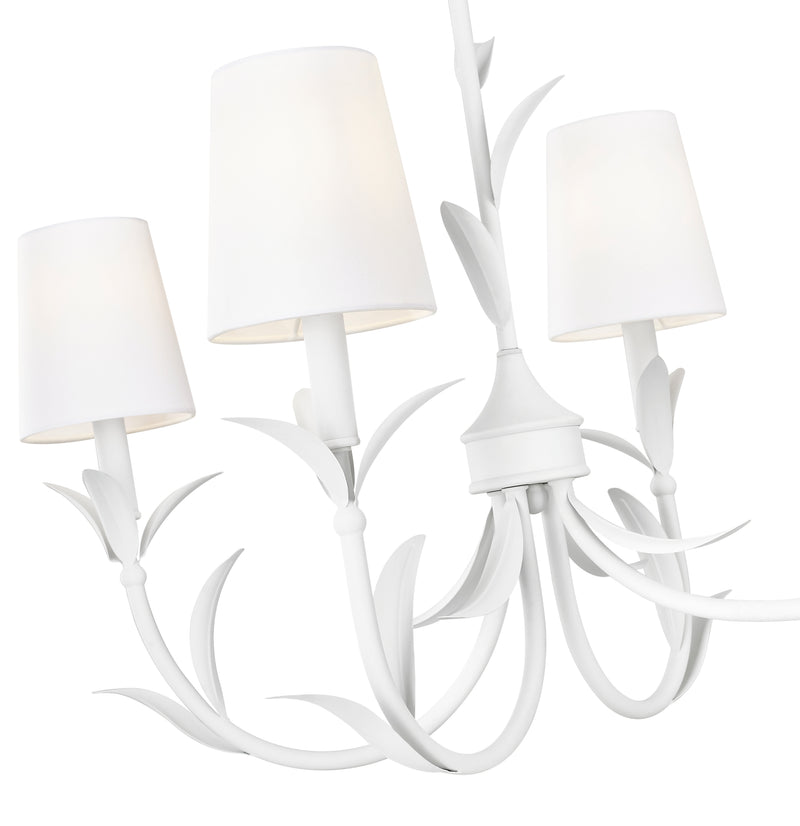 Aslin 6 Light 44" Linear Pendant in Textured White