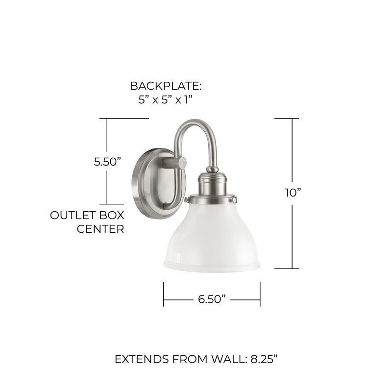 Baxter Wall Sconce in Brushed Nickel