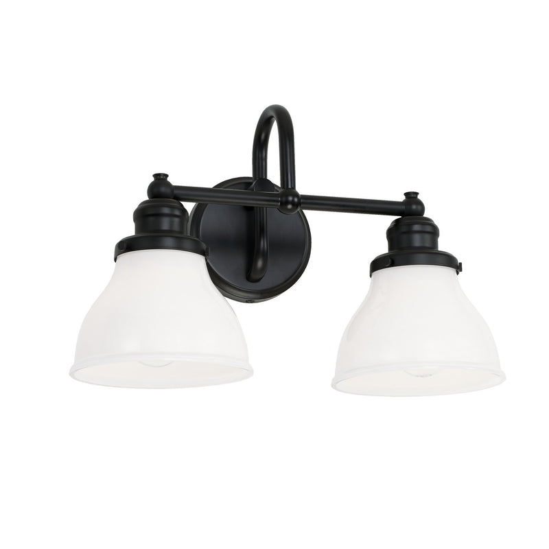 Baxter 2-Light Bath Vanity Light in Matte Black