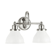 Baxter 2-Light Bath Vanity Light in Polished Nickel