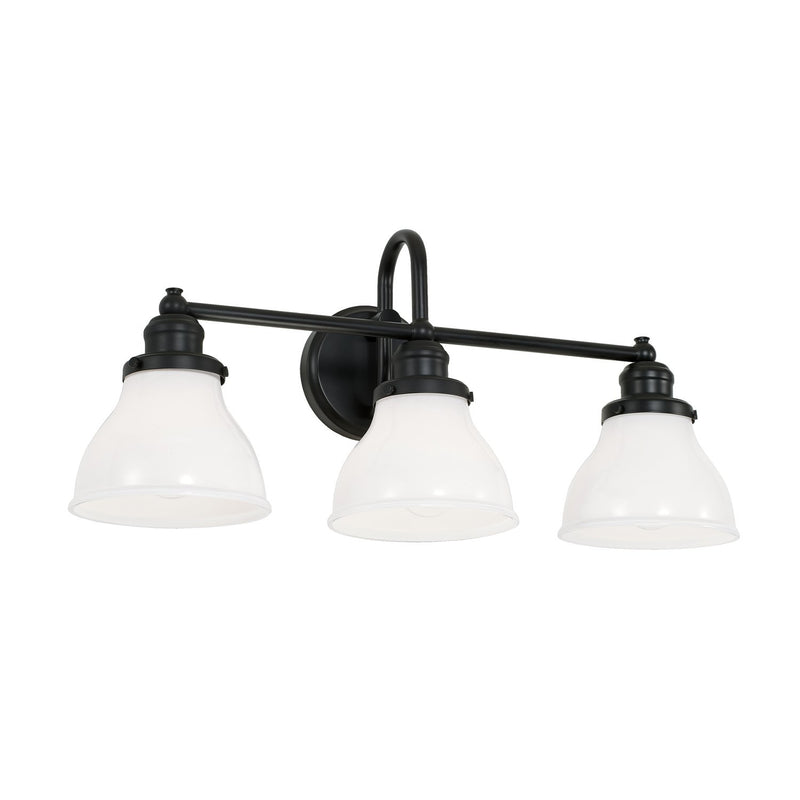 Baxter 3-Light Bath Vanity Light in Matte Black