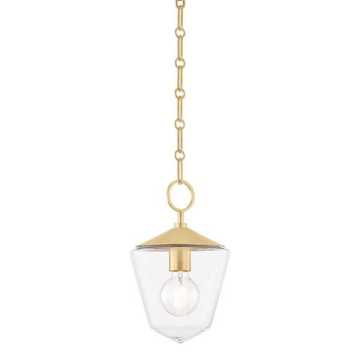 Greene Small Pendant in Aged Brass