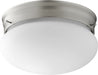 Transitional Ceiling Mount in Satin Nickel W/ Satin Opal