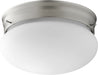 Transitional Ceiling Mount in Satin Nickel W/ Satin Opal