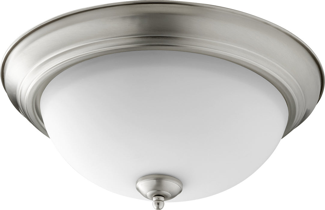 Traditional Ceiling Mount in Satin Nickel W/ Satin Opal