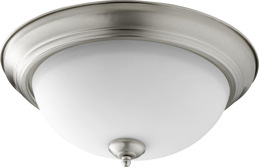 Traditional Ceiling Mount in Satin Nickel W/ Satin Opal