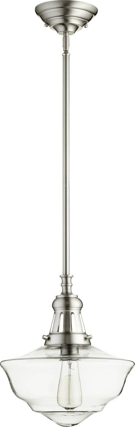 Transitional Pendant in Satin Nickel W/ Clear