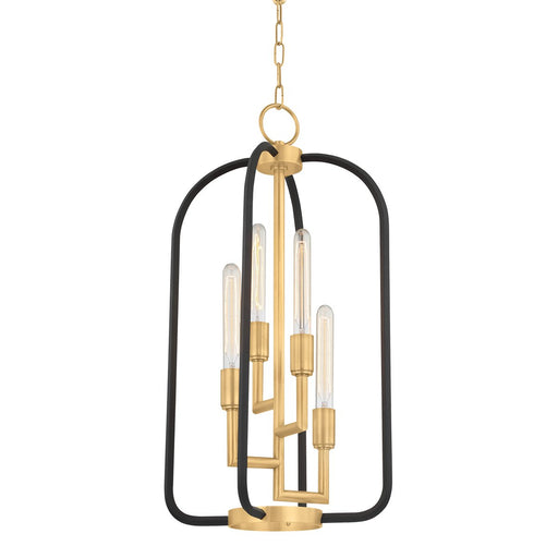 Angler 4-Light Chandelier in Aged Brass