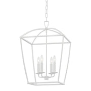 Bryant Large Lantern Pendant in White Plaster