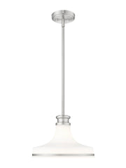 Reznor 1 Light 12" Pendant in Brushed Nickel