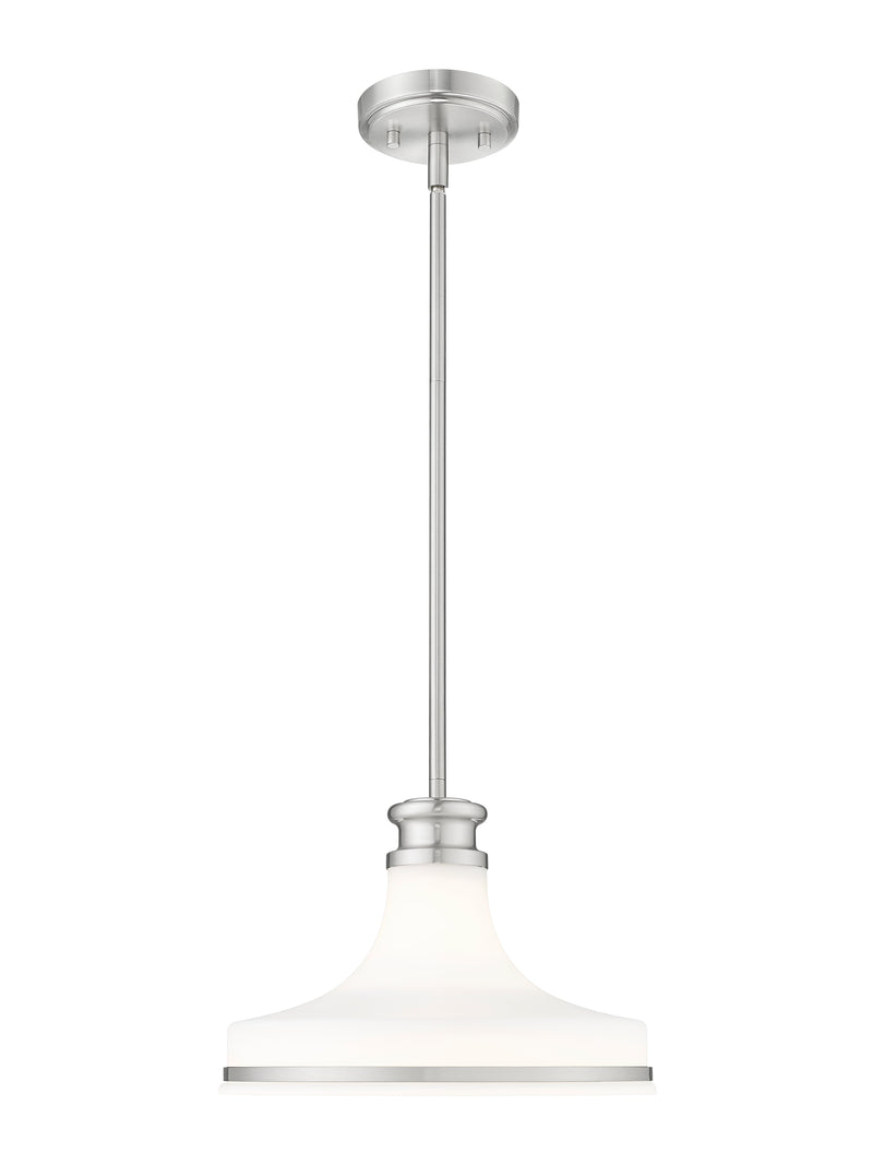 Reznor 1 Light 12" Pendant in Brushed Nickel