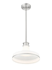 Reznor 1 Light 12" Pendant in Brushed Nickel