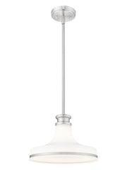 Reznor 1 Light 12" Pendant in Brushed Nickel