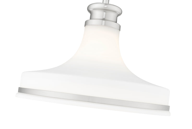 Reznor 1 Light 12" Pendant in Brushed Nickel