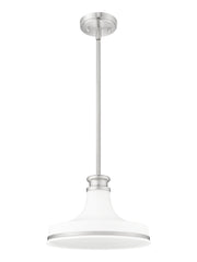Reznor 1 Light 12" Pendant in Brushed Nickel