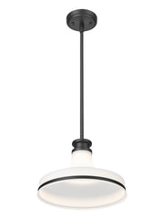 Reznor 1 Light 12" Pendant in Matte Black