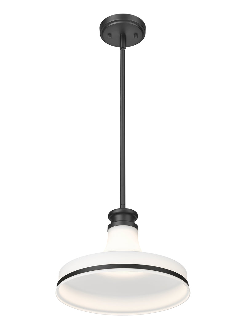 Reznor 1 Light 12" Pendant in Matte Black