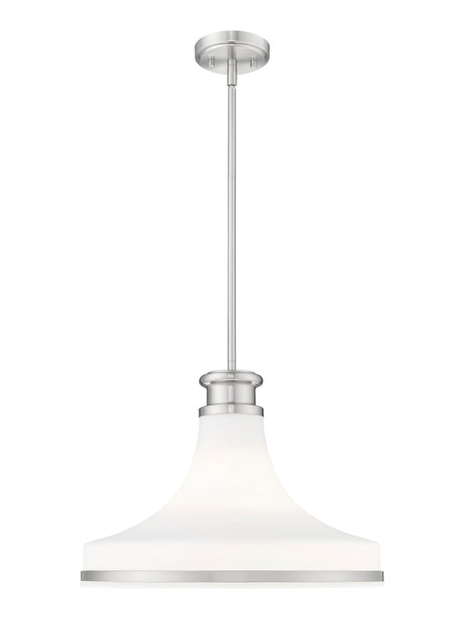 Reznor 1 Light 18" Pendant in Brushed Nickel