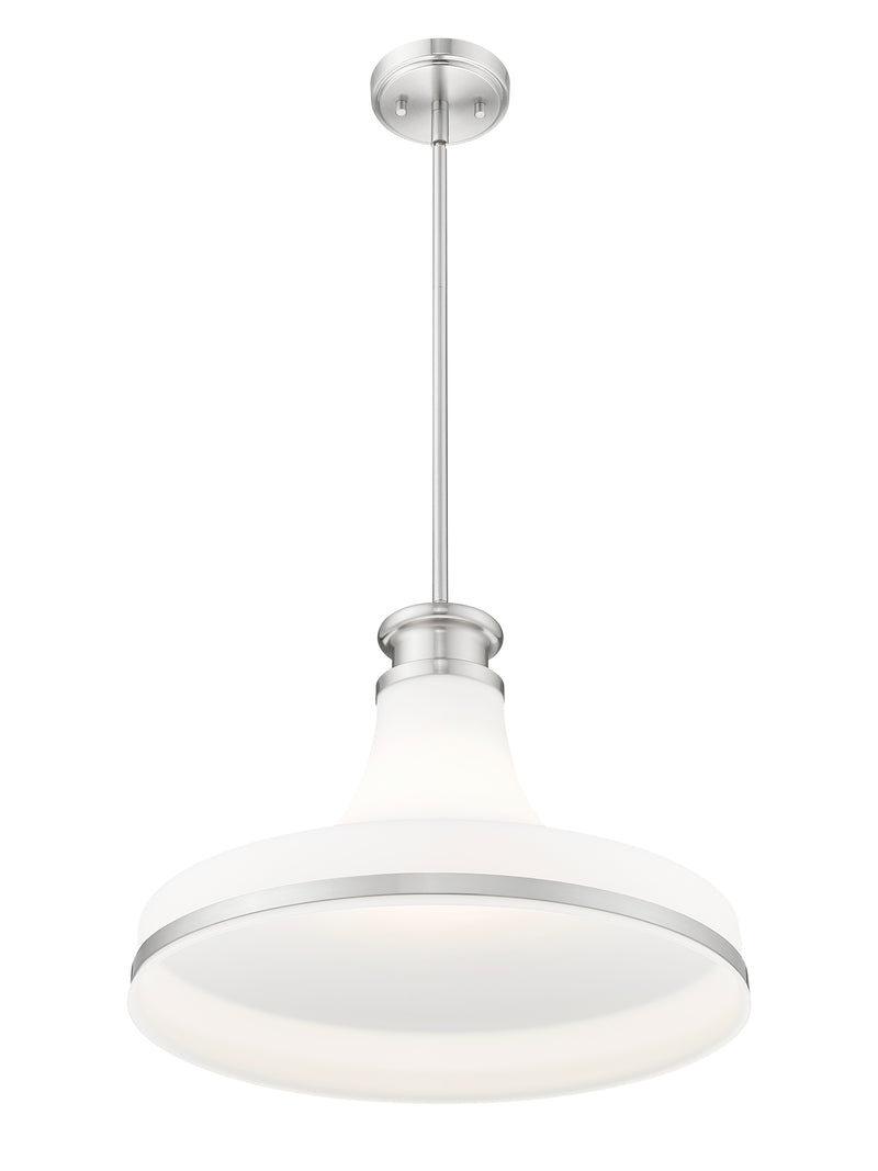 Reznor 1 Light 18" Pendant in Brushed Nickel