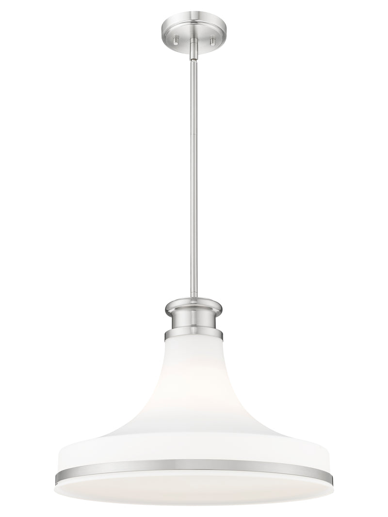 Reznor 1 Light 18" Pendant in Brushed Nickel
