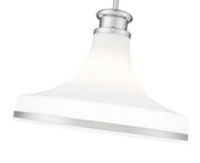 Reznor 1 Light 18" Pendant in Brushed Nickel