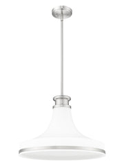 Reznor 1 Light 18" Pendant in Brushed Nickel
