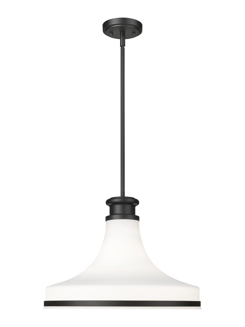 Reznor 1 Light 18" Pendant in Matte Black