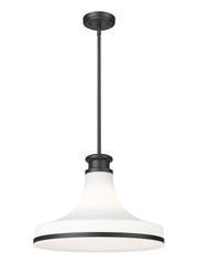 Reznor 1 Light 18" Pendant in Matte Black