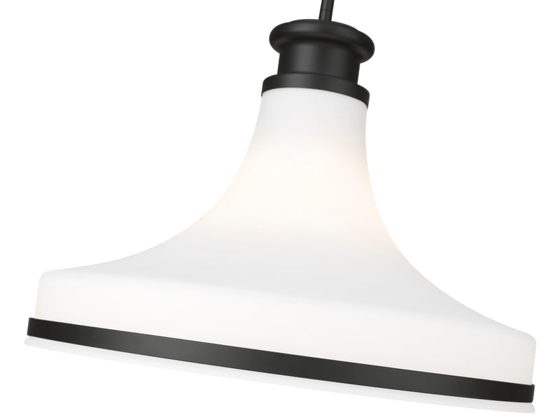 Reznor 1 Light 18" Pendant in Matte Black