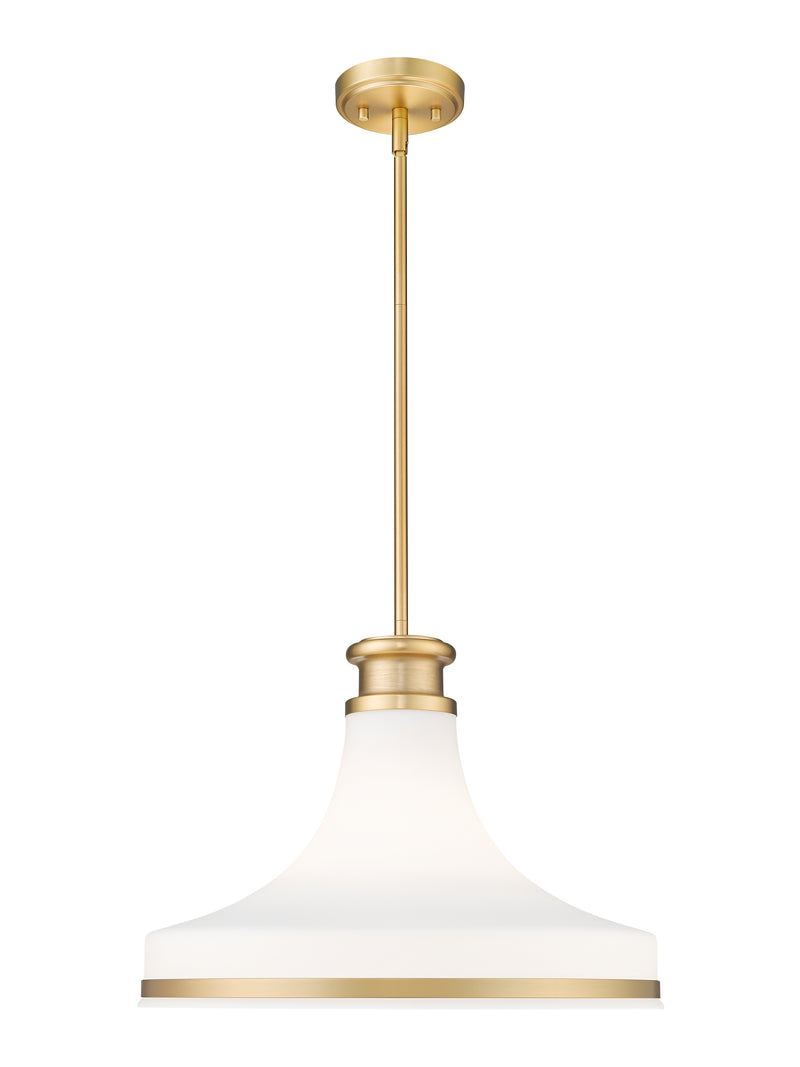 Reznor 1 Light 18" Pendant in Modern Gold