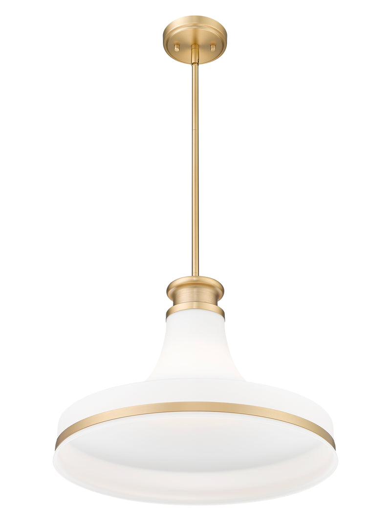 Reznor 1 Light 18" Pendant in Modern Gold