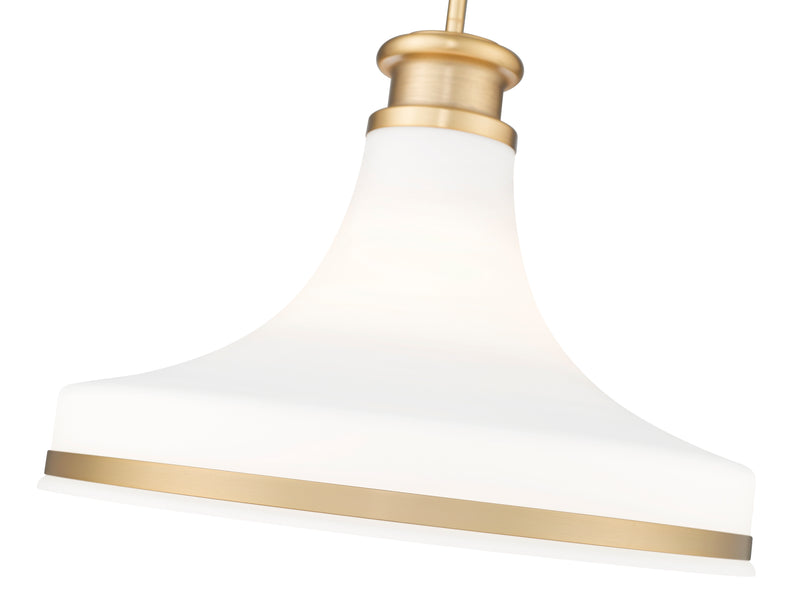 Reznor 1 Light 18" Pendant in Modern Gold