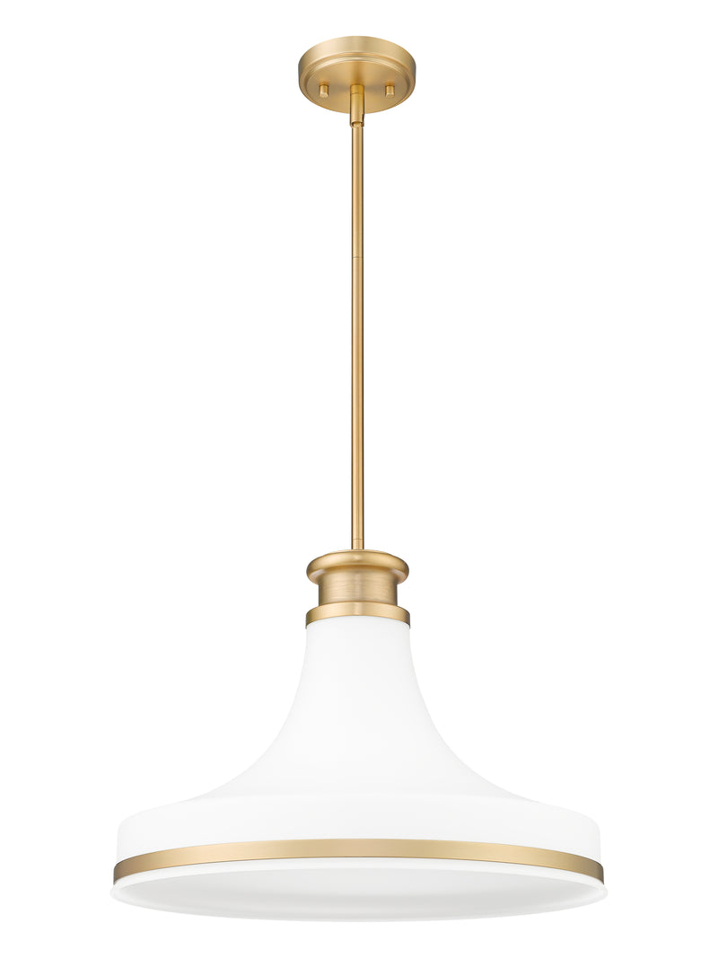 Reznor 1 Light 18" Pendant in Modern Gold