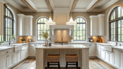 Reznor 1 Light 18" Pendant in Modern Gold in a room setting