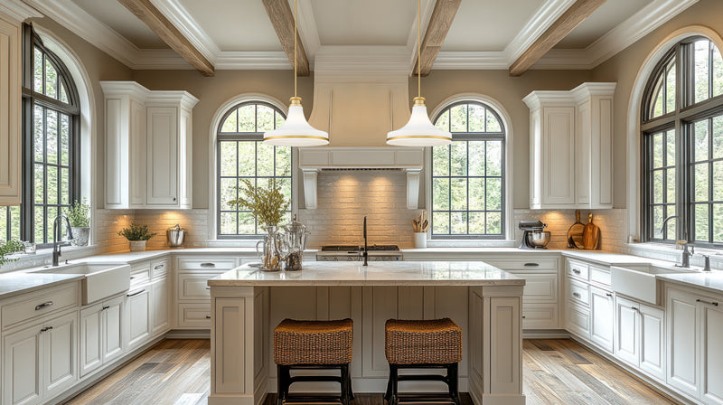 Reznor 1 Light 18" Pendant in Modern Gold in a room setting