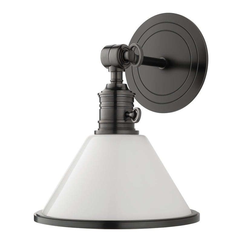 Garden City Opal Glass Wall Sconce in Old Bronze