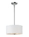 Bongo Two Light Semi-Flush Mount in Satin Nickel