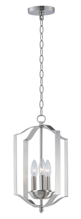 Provident Three Light Chandelier in Satin Nickel