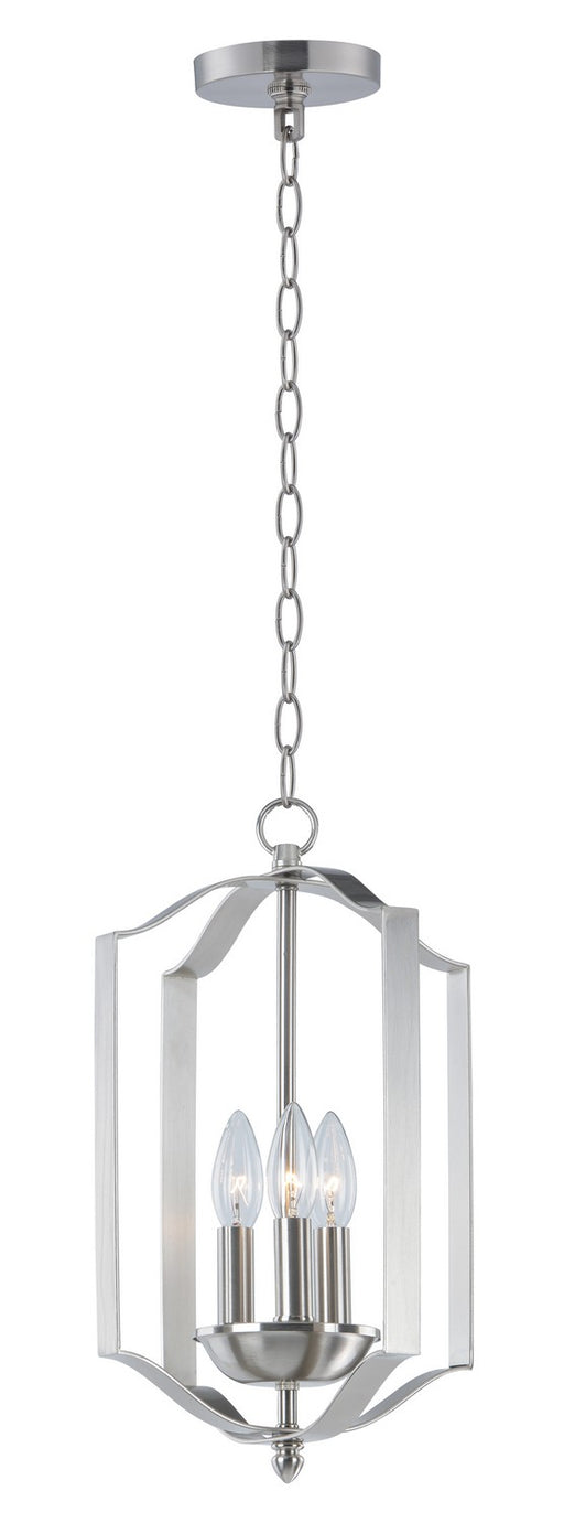 Provident Three Light Chandelier in Satin Nickel