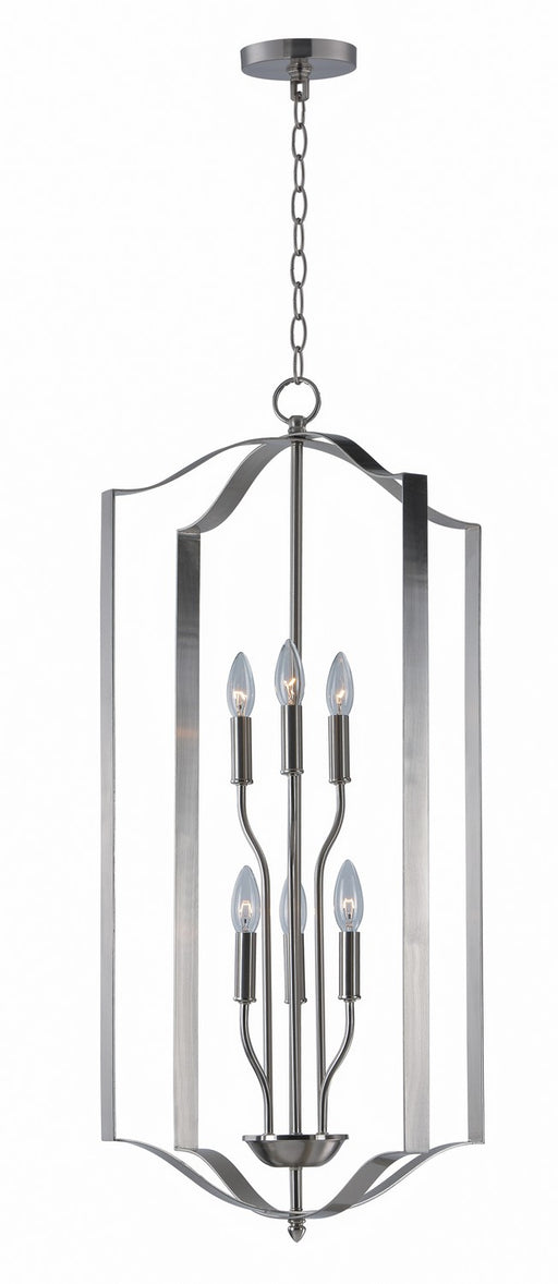 Provident Six Light Chandelier in Satin Nickel